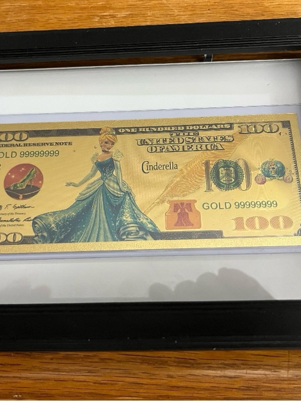 Cinderella Gold Novelty $100 Collector Bill